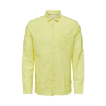 only-&-sons-onscaiden-linen-shirt-limelight-yellow-front-double-wears
