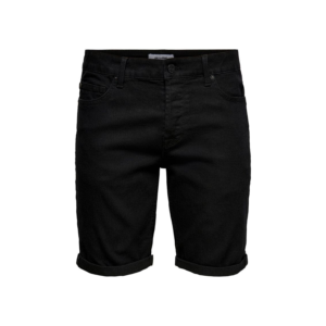only-&-sons-onsply-slim-short-black-denim-front-double-wears