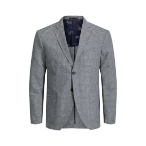 jack-&-jones-checked-linen-blazer-light-grey-melange-front-double-wears